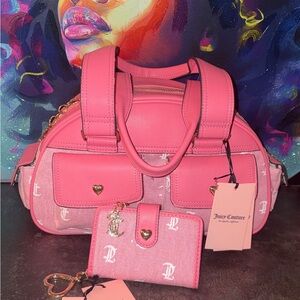 Juicy Couture Pink Satchel and Wallet Set